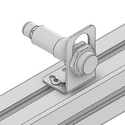 66-218-3 MODULAR SOLUTIONS ALUMINUM BRACKET<BR>30 SERIES 18MM SENSOR HOLDING
